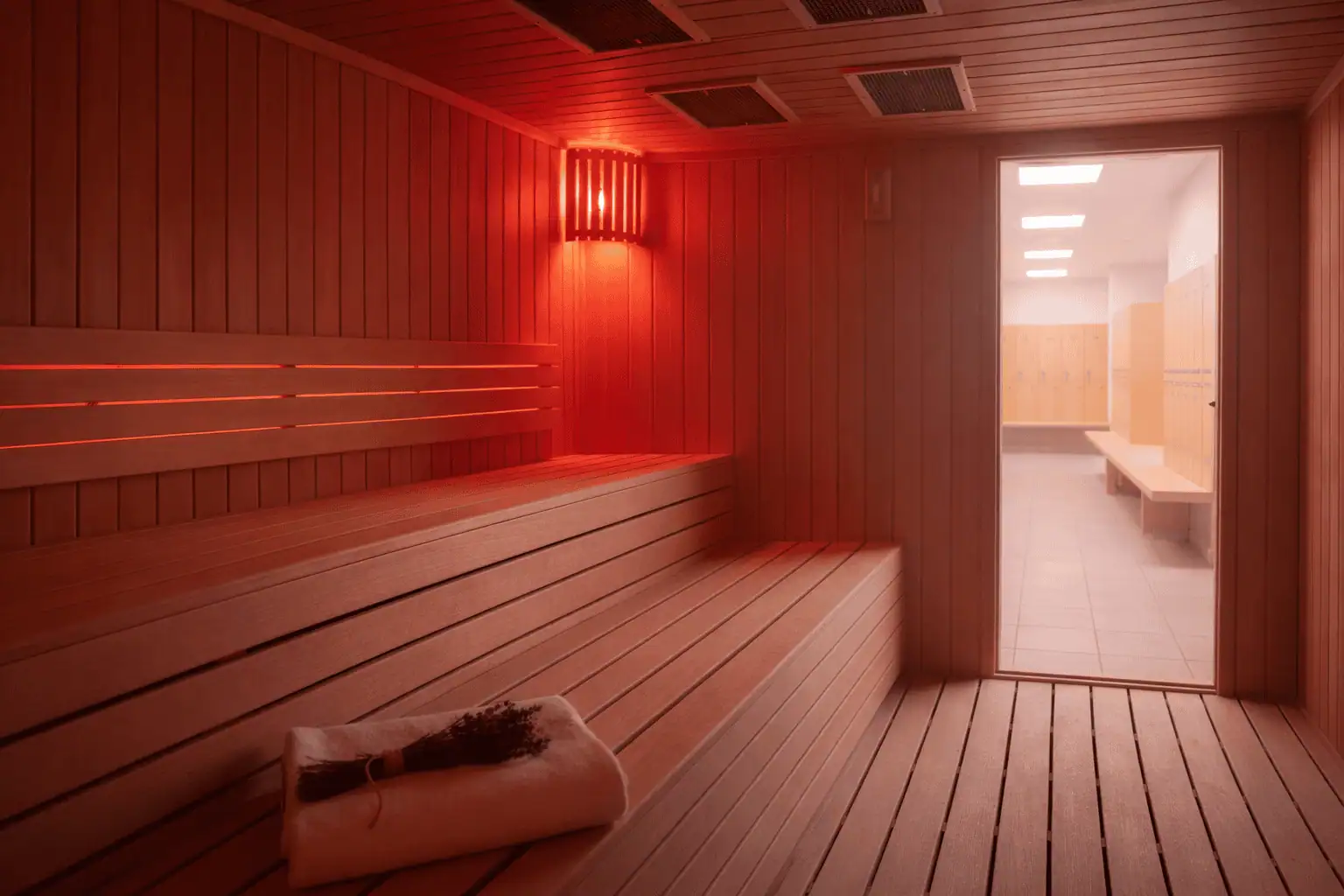 Recovery suite at THIS Gym Austin featuring cold plunges, a 15-person Finnish sauna, and a women's infrared sauna — image 3 of 3